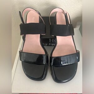 Taryn Rose Black Patent Leather Sandals